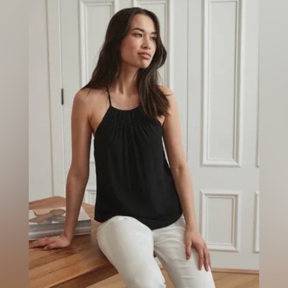 RW&Co Linen Blend Halter Top in Pink | Size S - Picture 2 of 6